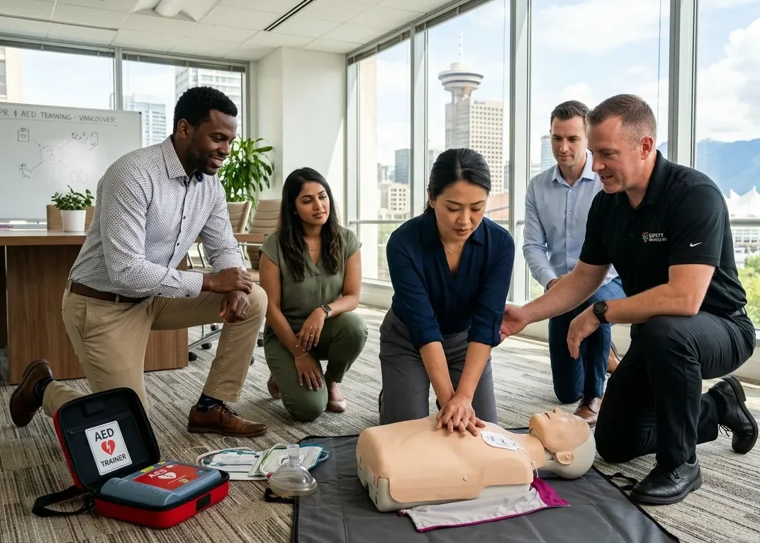Primary Care First Aid instructor team portrait for Vancouver CPR and AED training