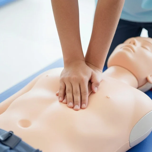 Students completing blended Standard First Aid practical training in Vancouver