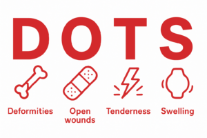 dots first aid acronym infographic dots first aid acronym infographic