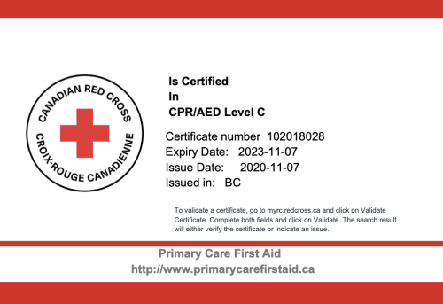 CPR AEDCertificate